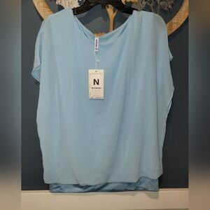 Neineiwu Women's Summer Loose Casual Short Sleeve Chiffon Top T-Shirt Blouse